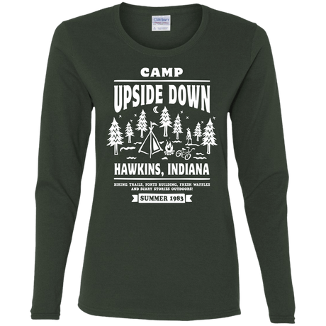 T-Shirts Forest / S Camp Upside Down Women's Long Sleeve T-Shirt