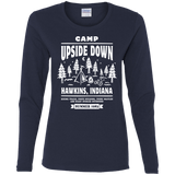 T-Shirts Navy / S Camp Upside Down Women's Long Sleeve T-Shirt