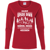 T-Shirts Red / S Camp Upside Down Women's Long Sleeve T-Shirt