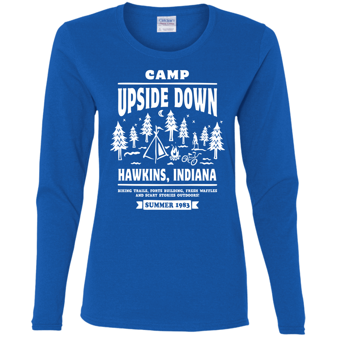T-Shirts Royal / S Camp Upside Down Women's Long Sleeve T-Shirt