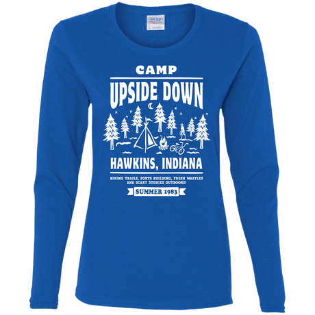 T-Shirts Royal / S Camp Upside Down Women's Long Sleeve T-Shirt