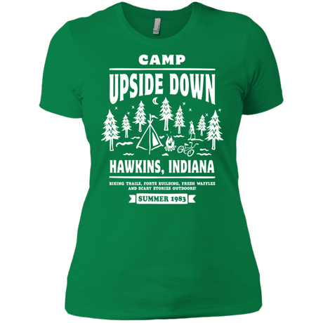T-Shirts Kelly Green / X-Small Camp Upside Down Women's Premium T-Shirt