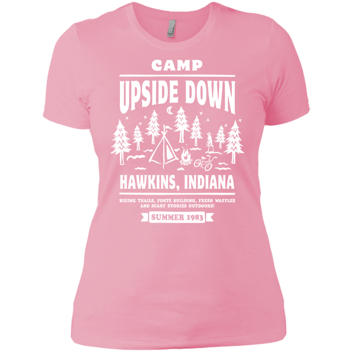 T-Shirts Light Pink / X-Small Camp Upside Down Women's Premium T-Shirt