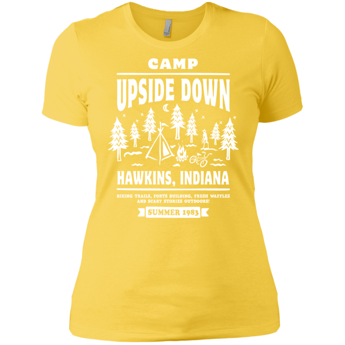 T-Shirts Vibrant Yellow / X-Small Camp Upside Down Women's Premium T-Shirt