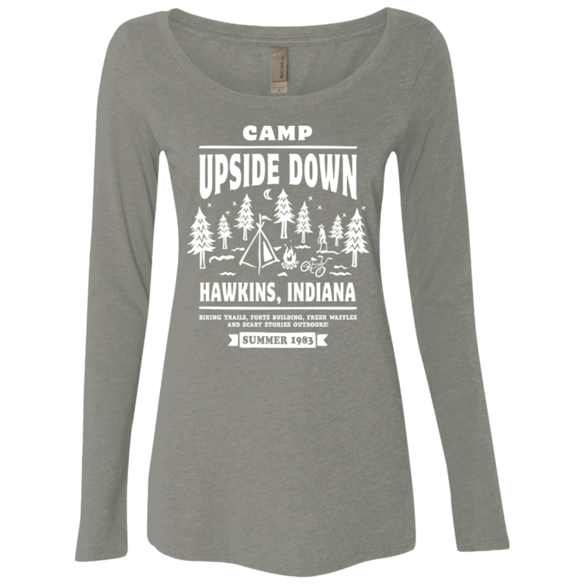 T-Shirts Venetian Grey / S Camp Upside Down Women's Triblend Long Sleeve Shirt