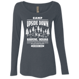 T-Shirts Vintage Navy / S Camp Upside Down Women's Triblend Long Sleeve Shirt