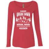 T-Shirts Vintage Red / S Camp Upside Down Women's Triblend Long Sleeve Shirt