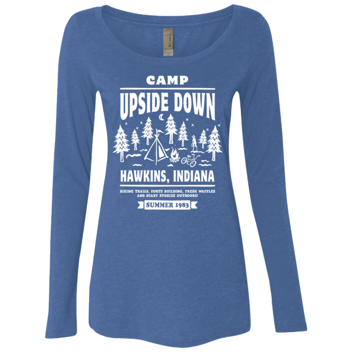 T-Shirts Vintage Royal / S Camp Upside Down Women's Triblend Long Sleeve Shirt
