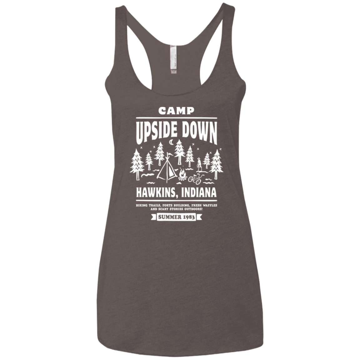 T-Shirts Macchiato / X-Small Camp Upside Down Women's Triblend Racerback Tank