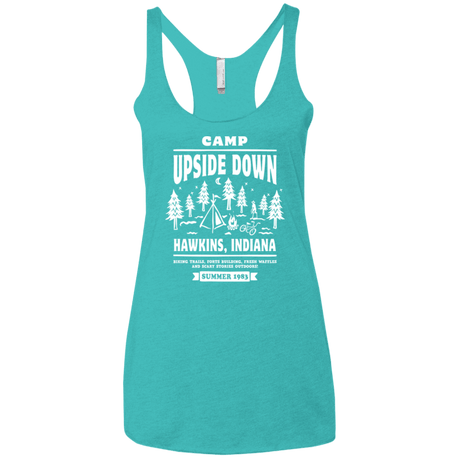 T-Shirts Tahiti Blue / X-Small Camp Upside Down Women's Triblend Racerback Tank