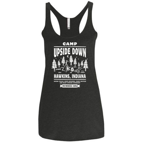 T-Shirts Vintage Black / X-Small Camp Upside Down Women's Triblend Racerback Tank