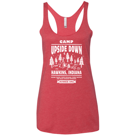 T-Shirts Vintage Red / X-Small Camp Upside Down Women's Triblend Racerback Tank