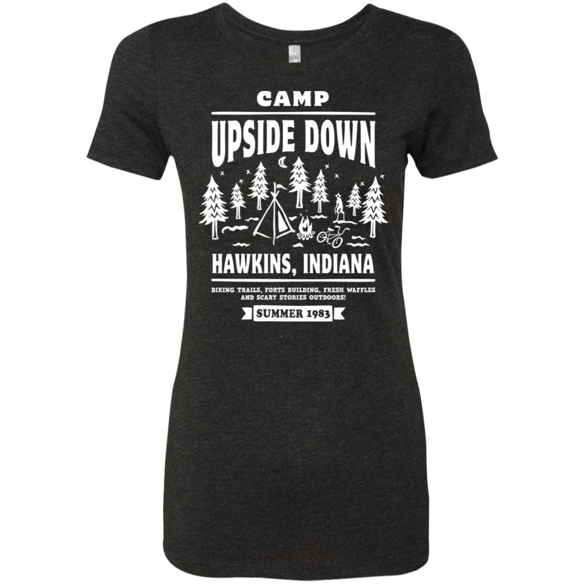 T-Shirts Vintage Black / S Camp Upside Down Women's Triblend T-Shirt