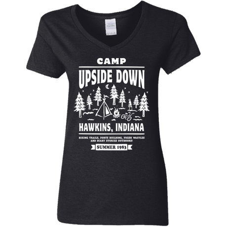 T-Shirts Black / S Camp Upside Down Women's V-Neck T-Shirt