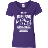 T-Shirts Purple / S Camp Upside Down Women's V-Neck T-Shirt