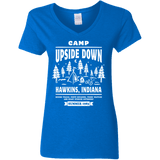 T-Shirts Royal / S Camp Upside Down Women's V-Neck T-Shirt