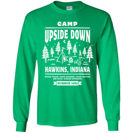 T-Shirts Irish Green / YS Camp Upside Down Youth Long Sleeve T-Shirt