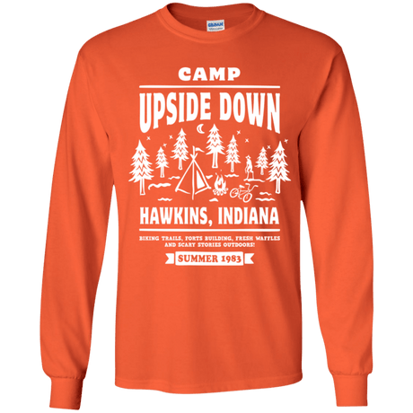 T-Shirts Orange / YS Camp Upside Down Youth Long Sleeve T-Shirt