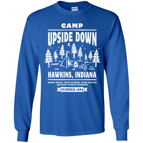 T-Shirts Royal / YS Camp Upside Down Youth Long Sleeve T-Shirt