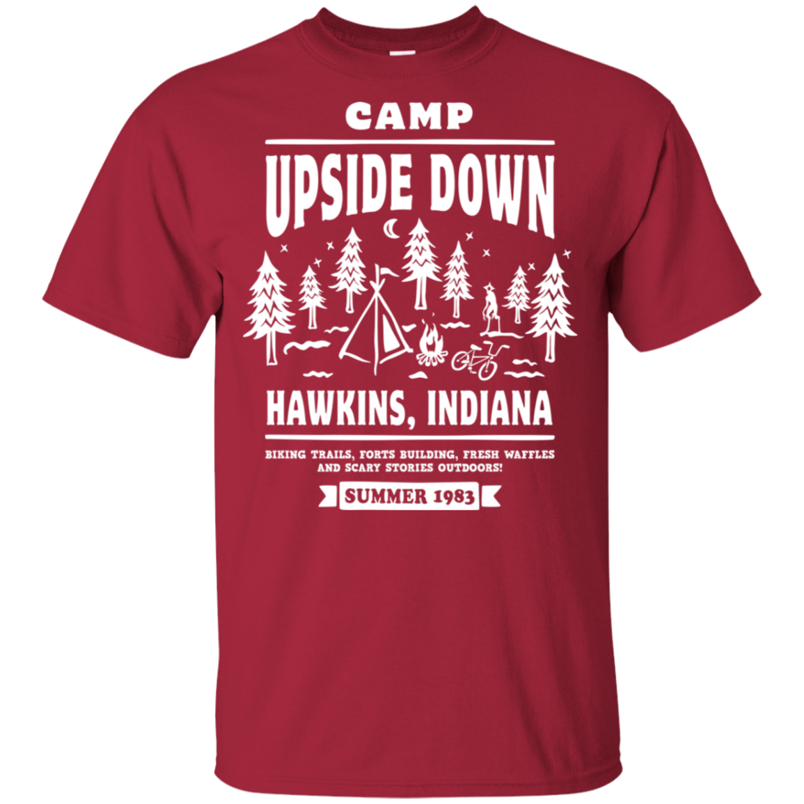 T-Shirts Cardinal / YXS Camp Upside Down Youth T-Shirt