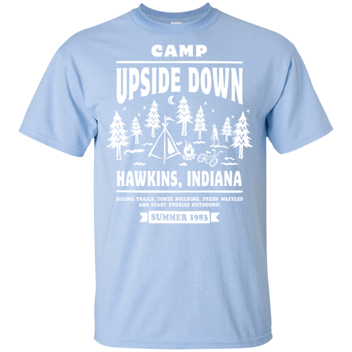 T-Shirts Light Blue / YXS Camp Upside Down Youth T-Shirt