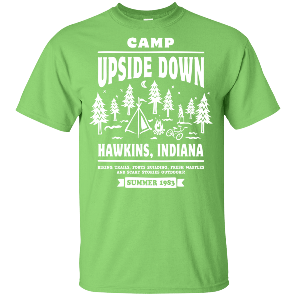 T-Shirts Lime / YXS Camp Upside Down Youth T-Shirt