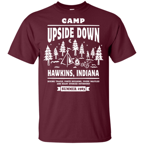 T-Shirts Maroon / YXS Camp Upside Down Youth T-Shirt