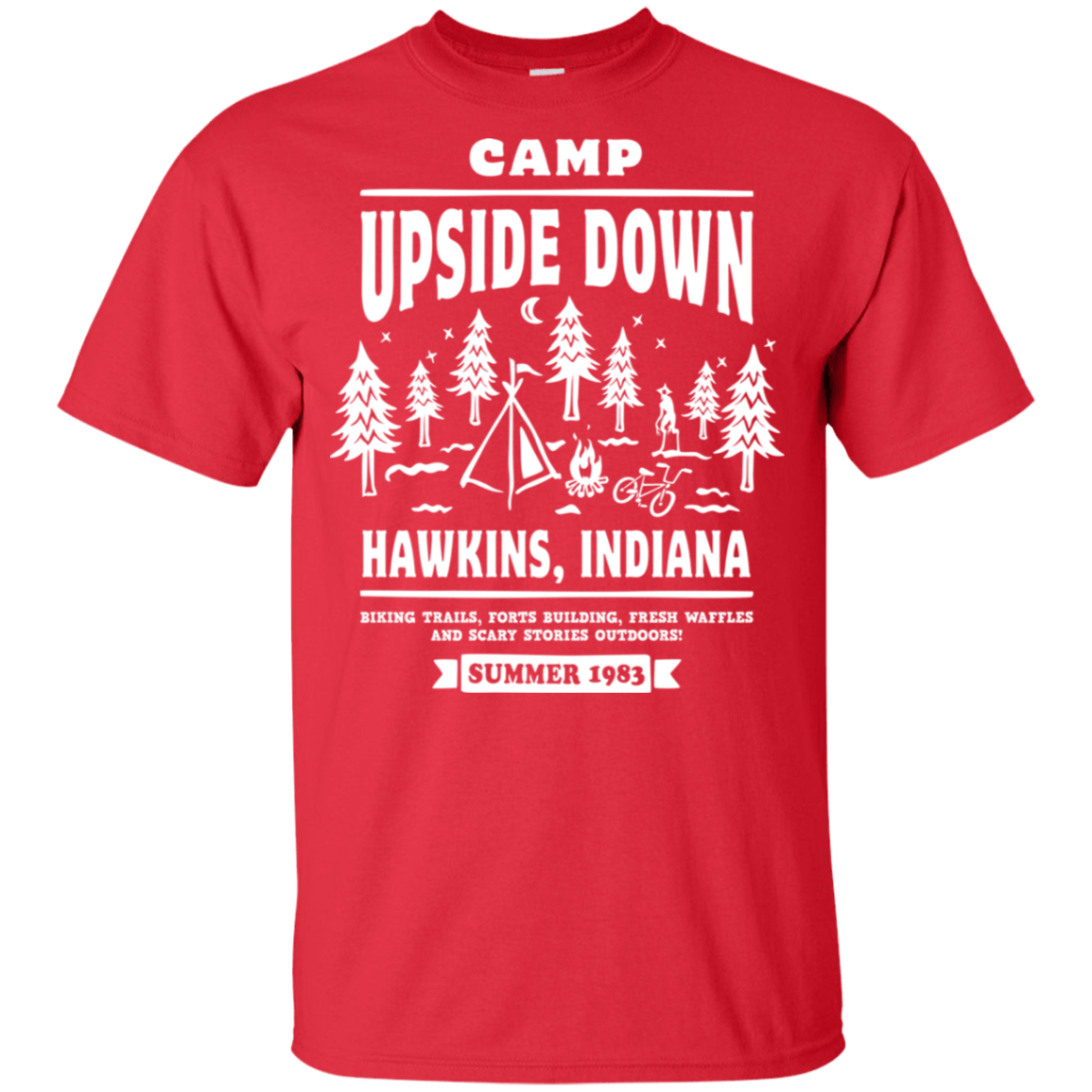 T-Shirts Red / YXS Camp Upside Down Youth T-Shirt