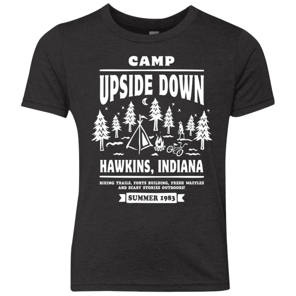 T-Shirts Vintage Black / YXS Camp Upside Down Youth Triblend T-Shirt