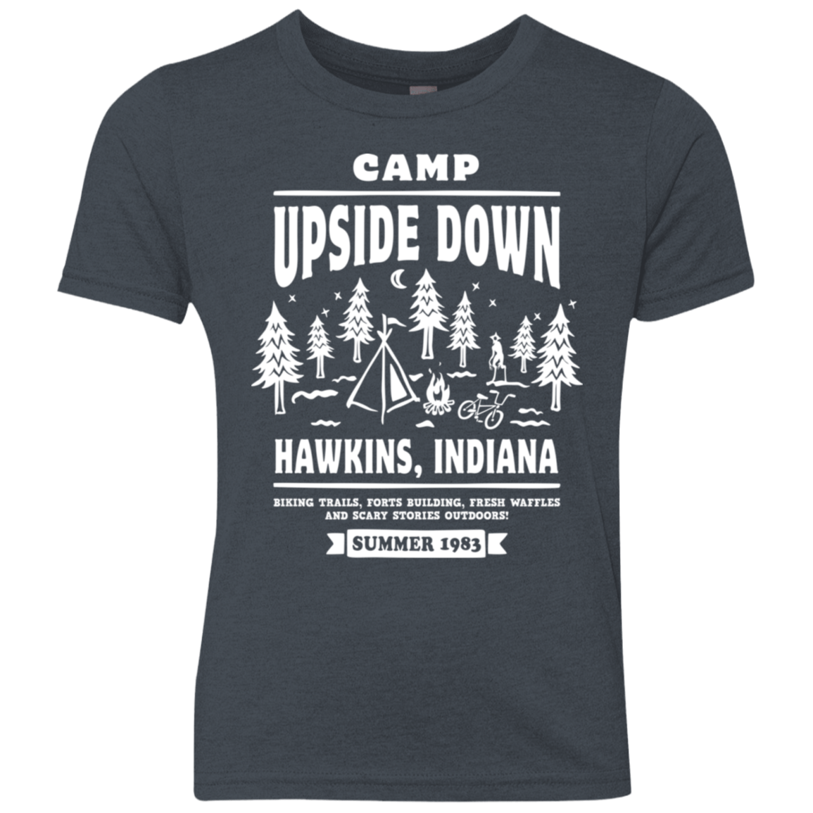 T-Shirts Vintage Navy / YXS Camp Upside Down Youth Triblend T-Shirt