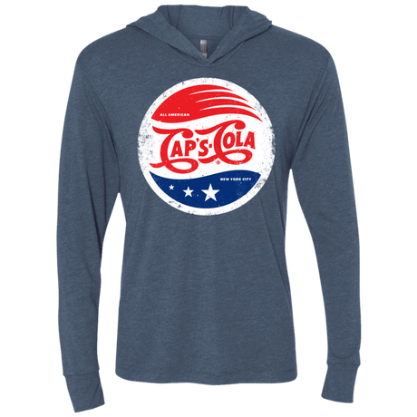 T-Shirts Indigo / X-Small Caps Cola Triblend Long Sleeve Hoodie Tee