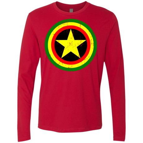 T-Shirts Red / Small Captain Rasta Men's Premium Long Sleeve