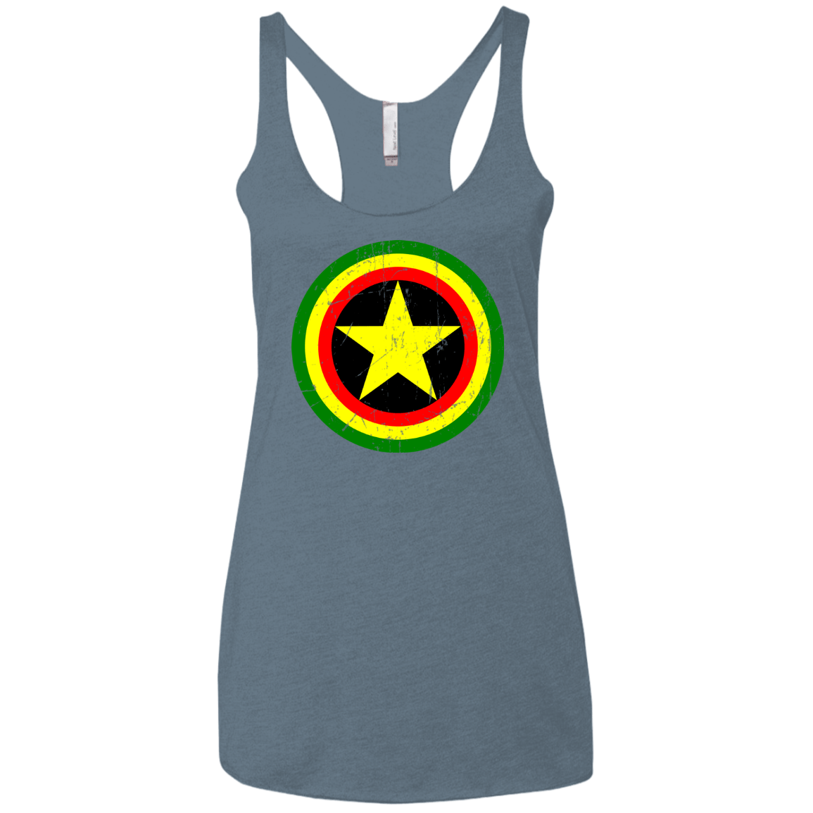 T-Shirts Indigo / X-Small Captain Rasta Women's Triblend Racerback Tank