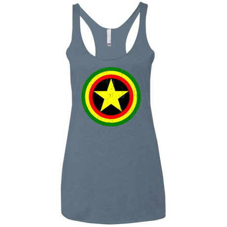T-Shirts Indigo / X-Small Captain Rasta Women's Triblend Racerback Tank