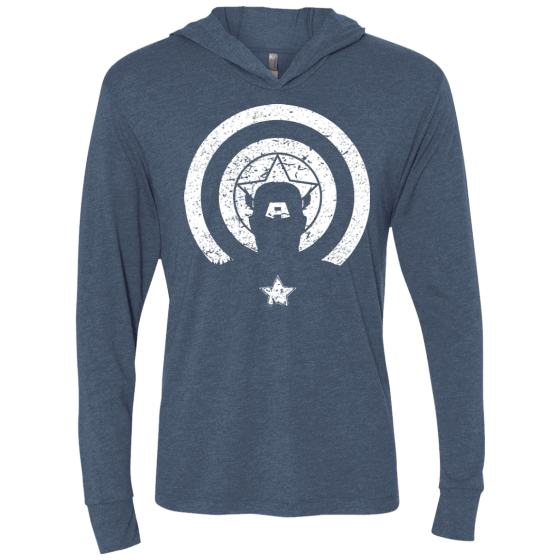 T-Shirts Indigo / X-Small Captain Shadow Triblend Long Sleeve Hoodie Tee