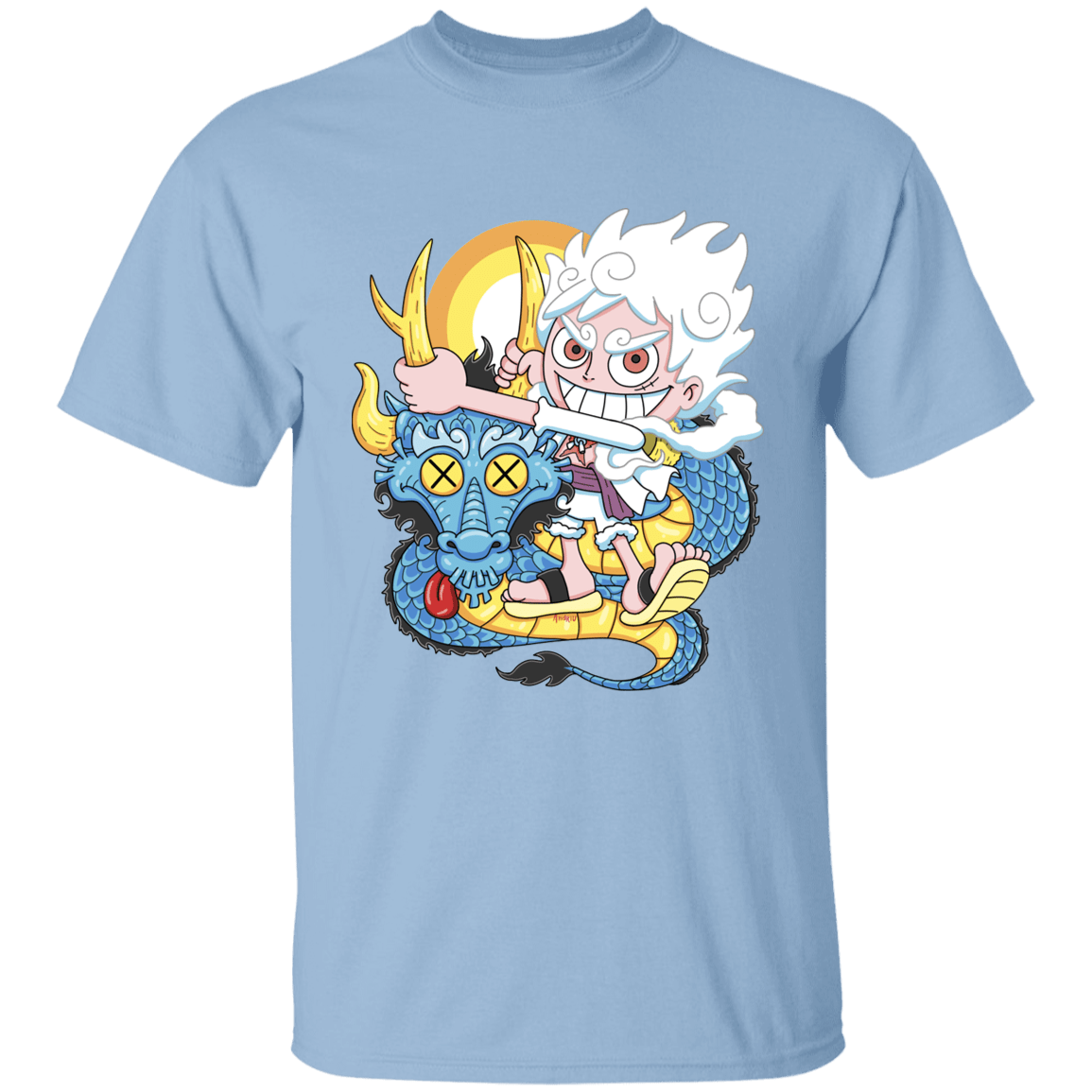 T-Shirts Light Blue / YXS Cartoon Pirate Youth T-Shirt