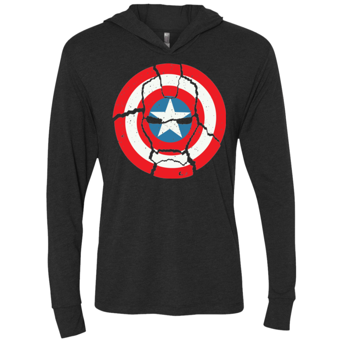 T-Shirts Vintage Black / X-Small Casualties of War Triblend Long Sleeve Hoodie Tee