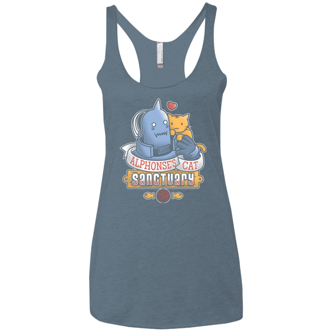 T-Shirts Indigo / X-Small CAT SANCTUARY Women's Triblend Racerback Tank
