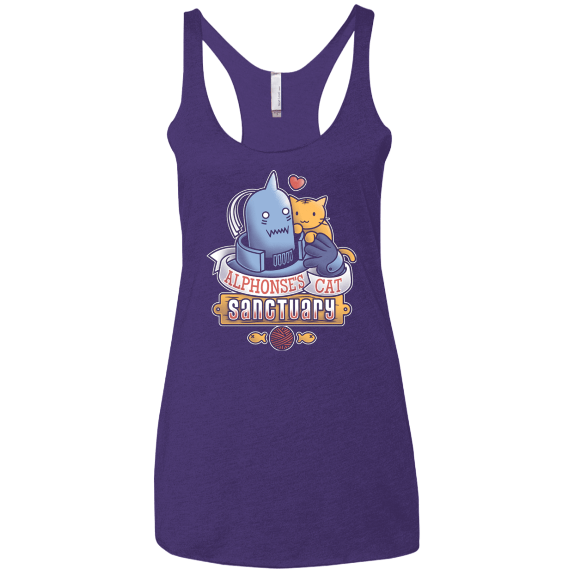 T-Shirts Purple / X-Small CAT SANCTUARY Women's Triblend Racerback Tank