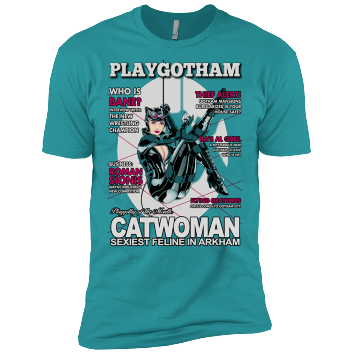 T-Shirts Tahiti Blue / X-Small Catwoman PlayGotham Men's Premium T-Shirt