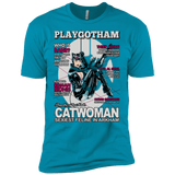T-Shirts Turquoise / X-Small Catwoman PlayGotham Men's Premium T-Shirt