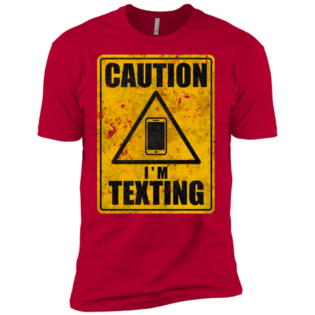 T-Shirts Red / YXS Caution I'm Texting Boys Premium T-Shirt