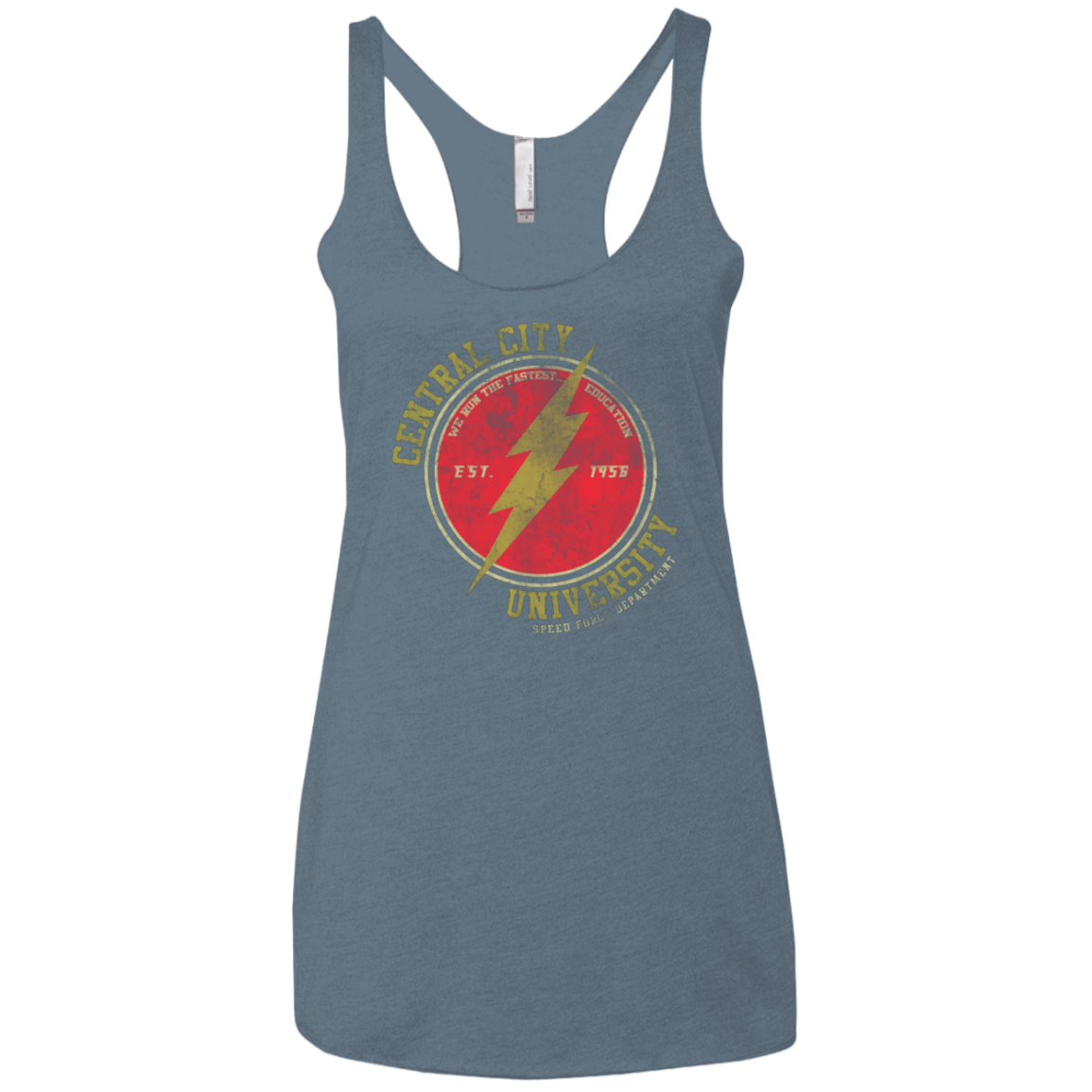 T-Shirts Indigo / X-Small Central City U Women's Triblend Racerback Tank