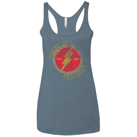 T-Shirts Indigo / X-Small Central City U Women's Triblend Racerback Tank