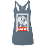 T-Shirts Indigo / X-Small CHEW Women's Triblend Racerback Tank