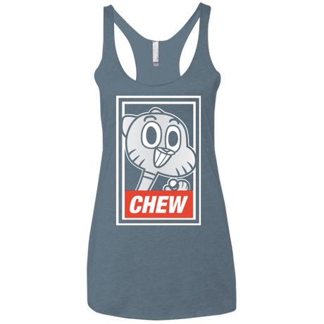 T-Shirts Indigo / X-Small CHEW Women's Triblend Racerback Tank