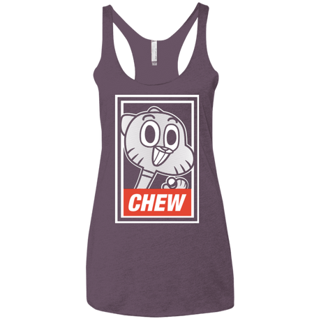 T-Shirts Vintage Purple / X-Small CHEW Women's Triblend Racerback Tank