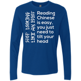 T-Shirts Royal / Small Chinese Men's Premium Long Sleeve