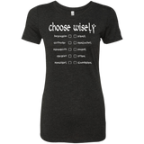 T-Shirts Vintage Black / Small Choose wisely Women's Triblend T-Shirt