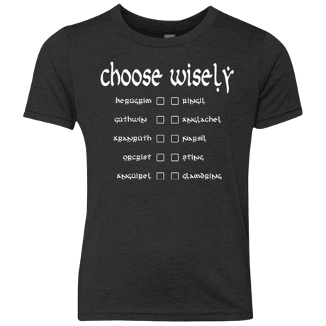 T-Shirts Vintage Black / YXS Choose wisely Youth Triblend T-Shirt